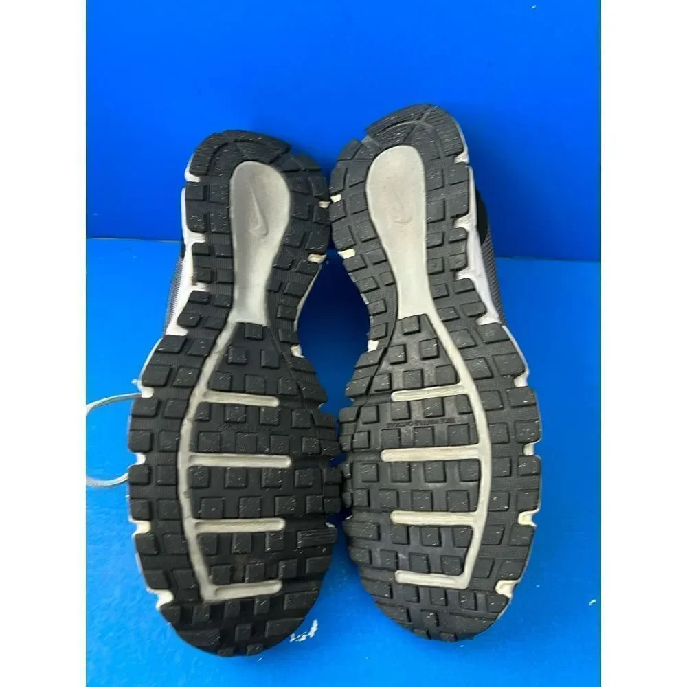 Nike Dual Fusion RN 386499-001 Men's Sz 12 Black Silver Gray Waffle Sole